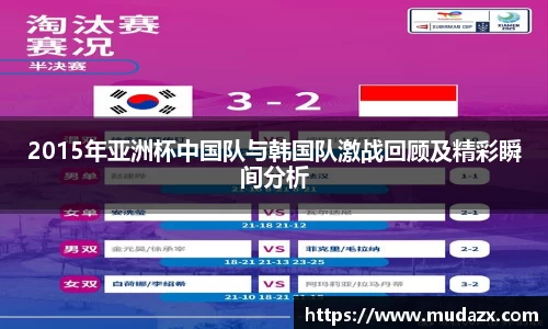 2015年亚洲杯中国队与韩国队激战回顾及精彩瞬间分析